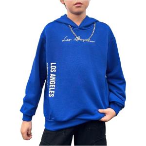 imageSOLY HUX Boys Hoodies Letter Graphic Sweatshirt Drop Shoulder Long Sleeve Casual Pullover TopsRoyal Blue Letter