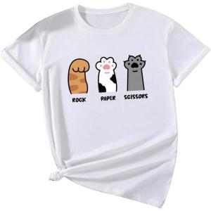 imageSOLY HUX Girls Graphic Tees Cute Cartoon Print T Shirts Crew Neck Short Sleeve Summer TopsWhite Cartoon