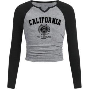 imageSOLY HUX Girls Long Sleeve T Shirts Cute Graphic Tees Casual Teen Tops Preppy Back to School ClothesBlack Graphic