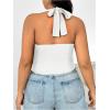 imageSOLY HUX Womens Plus Size Sexy Halter Deep V Neck Tank Top Backless Sleeveless Slim Fitted Going Out Crop TopsSolid White