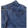 imageSOLY HUX Womens Denim Shorts Elastic High Waisted Straight Leg Casual Summer Jeans ShortsPlain Blue