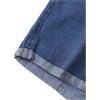 imageSOLY HUX Womens Denim Shorts Elastic High Waisted Straight Leg Casual Summer Jeans ShortsPlain Blue