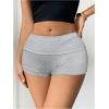 imageSOLY HUX Womens Low Elastic Waist Micro Shorts Fold Over Skinny Athletic Workout ShortsSolid Grey