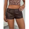 imageSOLY HUX Womens PU Leather Shorts Retro Straight Leg Party Music Festival Mini ShortsViolet Purple