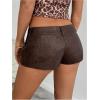 imageSOLY HUX Womens PU Leather Shorts Retro Straight Leg Party Music Festival Mini ShortsViolet Purple