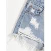 imageSOLY HUX Womens Ripped Jean Shorts Raw Hem Distressed Denim Shorts StreetwearPure Blue