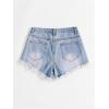 imageSOLY HUX Womens Ripped Jean Shorts Raw Hem Distressed Denim Shorts StreetwearPure Blue