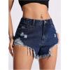 imageSOLY HUX Womens Ripped Jean Shorts Raw Hem Distressed Denim Shorts StreetwearSolid Blue