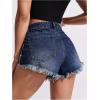 imageSOLY HUX Womens Ripped Jean Shorts Raw Hem Distressed Denim Shorts StreetwearSolid Blue