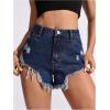 imageSOLY HUX Womens Ripped Jean Shorts Raw Hem Distressed Denim Shorts StreetwearSolid Blue