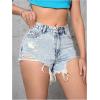 imageSOLY HUX Womens Ripped Jean Shorts Raw Hem Distressed Denim Shorts StreetwearSolid Light Blue