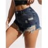 imageSOLY HUX Womens Ripped Jean Shorts Raw Hem Distressed Denim Shorts StreetwearSolid Medium Blue