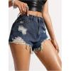 imageSOLY HUX Womens Ripped Jean Shorts Raw Hem Distressed Denim Shorts StreetwearSolid Medium Blue