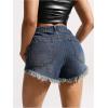 imageSOLY HUX Womens Ripped Jean Shorts Raw Hem Distressed Denim Shorts StreetwearSolid Medium Blue