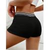 imageSOLY HUX Womens Y2k Skinny Shorts Drawstring Waist Graphic Print Casual Summer Mini ShortsBlack Printed