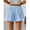 imageSOLY HUX Womens Drawstring Waist Wide Leg Lounge Shorts Casual Summer Fashion ApparelPure Blue