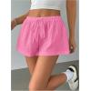 imageSOLY HUX Womens Drawstring Waist Wide Leg Lounge Shorts Casual Summer Fashion ApparelPure Pink