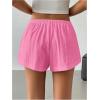 imageSOLY HUX Womens Drawstring Waist Wide Leg Lounge Shorts Casual Summer Fashion ApparelPure Pink
