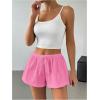 imageSOLY HUX Womens Drawstring Waist Wide Leg Lounge Shorts Casual Summer Fashion ApparelPure Pink