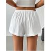 imageSOLY HUX Womens Drawstring Waist Wide Leg Lounge Shorts Casual Summer Fashion ApparelPure White