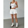 imageSOLY HUX Womens Drawstring Waist Wide Leg Lounge Shorts Casual Summer Fashion ApparelPure White