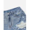 imageSOLY HUX Womens High Waist Ripped Raw Trim Denim Shorts Casual Summer Short Jeans with PocketsPlain Medium Wash