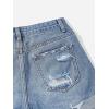 imageSOLY HUX Womens High Waist Ripped Raw Trim Denim Shorts Casual Summer Short Jeans with PocketsPlain Medium Wash