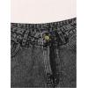 imageSOLY HUX Womens Summer Denim Shorts High Waisted Button Casual Straight Leg Jeans ShortsDark Grey