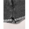 imageSOLY HUX Womens Summer Denim Shorts High Waisted Button Casual Straight Leg Jeans ShortsDark Grey