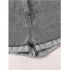 imageSOLY HUX Womens Summer Denim Shorts High Waisted Button Casual Straight Leg Jeans ShortsLight Grey