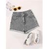 imageSOLY HUX Womens Summer Denim Shorts High Waisted Button Casual Straight Leg Jeans ShortsLight Grey