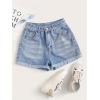 imageSOLY HUX Womens Summer Denim Shorts High Waisted Button Casual Straight Leg Jeans ShortsLight Wash