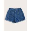 imageSOLY HUX Womens Summer Denim Shorts High Waisted Button Casual Straight Leg Jeans ShortsMedium Wash