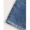 imageSOLY HUX Womens Summer Denim Shorts High Waisted Button Casual Straight Leg Jeans ShortsMedium Wash