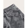 imageSOLY HUX Womens Summer Denim Shorts High Waisted Button Casual Straight Leg Jeans ShortsPure Grey