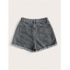 imageSOLY HUX Womens Summer Denim Shorts High Waisted Button Casual Straight Leg Jeans ShortsPure Grey