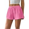 imageSOLY HUX Womens Drawstring Waist Wide Leg Lounge Shorts Casual Summer Fashion ApparelPure Pink