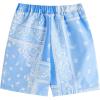 imageSOLY HUX Boys Summer Boho Paisley Print Drawstring High Waisted ShortsBlue Paisley Print
