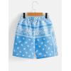 imageSOLY HUX Boys Summer Boho Paisley Print Drawstring High Waisted ShortsBlue and White