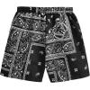 imageSOLY HUX Boys Summer Boho Paisley Print Drawstring High Waisted ShortsPaisley Black and White