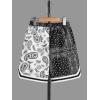 imageSOLY HUX Boys Summer Boho Paisley Print Drawstring High Waisted ShortsPaisley Print Black and White