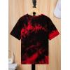 imageSOLY HUX Boys Tie Dye Graphic Print T Shirts Short Sleeve Drop Shoulder Summer Tee TopsBlack Red Graphic