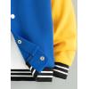 imageSOLY HUX Boys Varsity Jacket Letter Star Print Long Sleeve Color Block Baseball Bomber Jacket CoatBlack and Blue