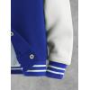 imageSOLY HUX Boys Varsity Jacket Letter Star Print Long Sleeve Color Block Baseball Bomber Jacket CoatBlue and White Print