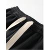 imageSOLY HUX Mens 2 Piece Corduroy Pants Drawstring Elastic Waist Straight Leg Baggy Pants with PocketsBlack and Grey