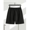 imageSOLY HUX Mens Graphic Sweat Shorts Floral Letter Print Drawstring Waist Track Shorts with PocketBlack Graphic