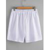 imageSOLY HUX Mens Graphic Sweat Shorts Floral Letter Print Drawstring Waist Track Shorts with PocketWhite Graphic