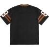 imageSOLY HUX Mens Jersey Y2k Baggy Shirts Graphic Tees Oversized V Neck Tshirts Summer TopsBlack Brown