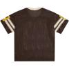 imageSOLY HUX Mens Jersey Y2k Baggy Shirts Graphic Tees Oversized V Neck Tshirts Summer TopsBrown Printed