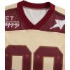 imageSOLY HUX Mens Jersey Y2k Baggy Shirts Graphic Tees Oversized V Neck Tshirts Summer TopsVintage Burgundy